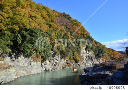 紅葉の長瀞・ライン下り 40908098