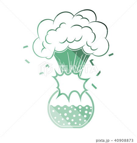 Icon explosion of chemistry flask 40908873