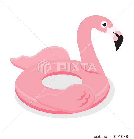 Pink flamingo inflatable rubber circle 40910300