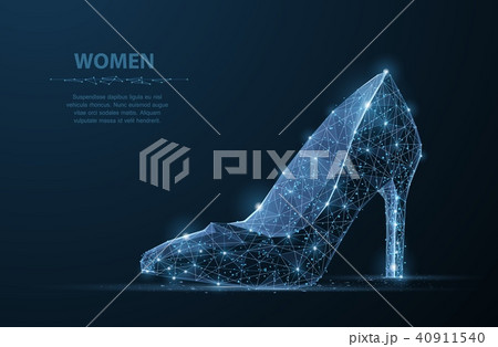 Isolated vector woman shoe. Elegance, glamour, beauty symbol 40911540