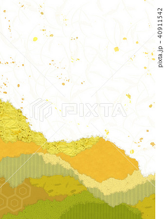和紙風　黄金色　背景 40911542