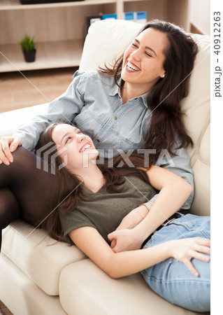 Younger and oldest sisters having a great time together 40912263