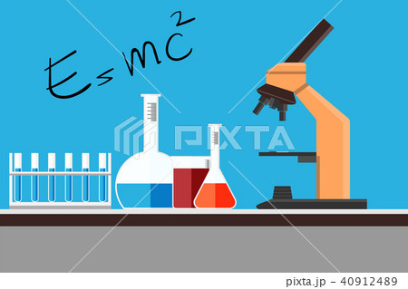 Chemical scientists equipment flat design Chemical scientists equipment flat design 40912489