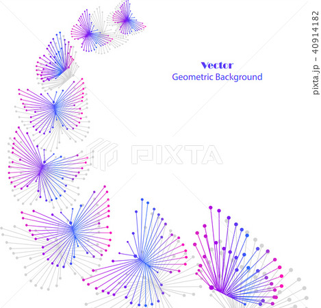 Geometric pattern with connected lines and dots. 40914182