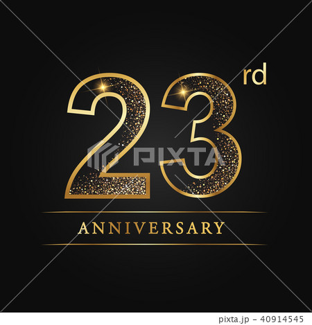 23 years celebration logotype. 40914545