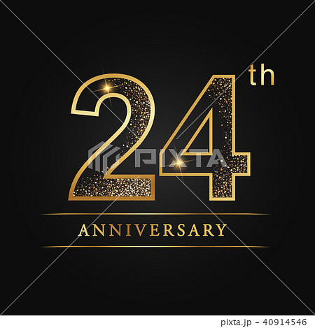 24 years celebration logotype. 40914546