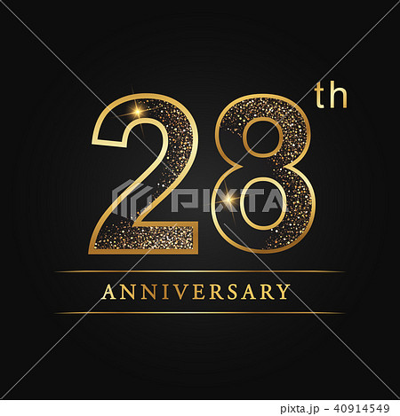 28 years celebration logotype. 40914549