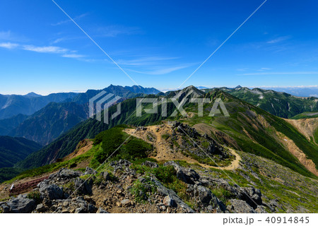 北アルプス　裏銀座縦走ルート　鷲羽岳・槍ヶ岳 40914845