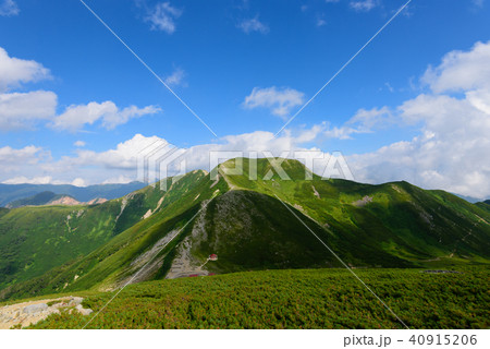 北アルプス　裏銀座縦走ルート　双六小屋・樅沢岳 40915206