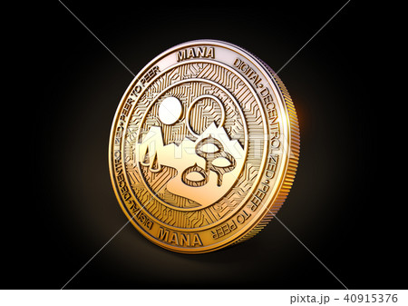 Decentraland - Cryptocurrency Coin. 3D rendering 40915376