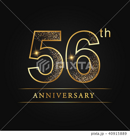 anniversary,56 years celebration logotype. 40915889