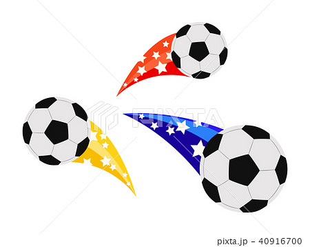 サッカーボール イラストセットのイラスト素材 40916700 Pixta