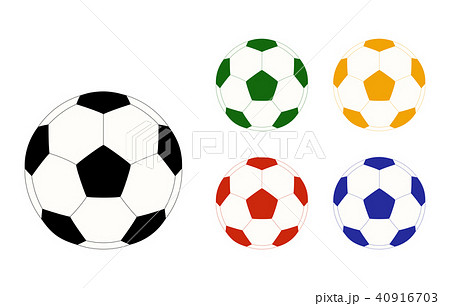 サッカーボール イラストセットのイラスト素材