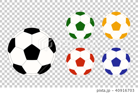 サッカーボール イラストセットのイラスト素材
