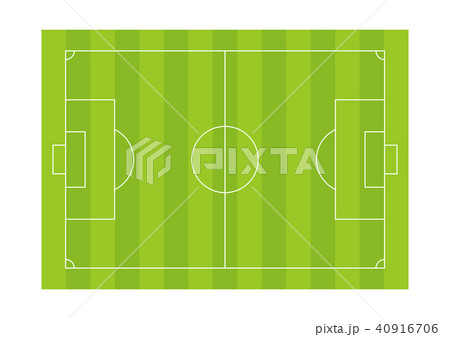 サッカー グラウンド イラストのイラスト素材 40916706 Pixta