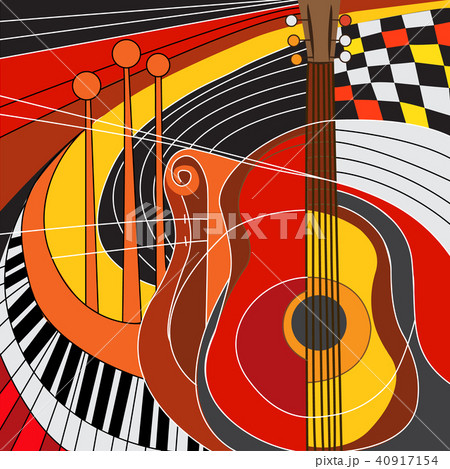 Colorful illustration of musical instruments Colorful illustration of musical instruments 40917154