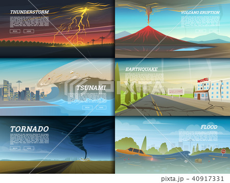 Set of natural disaster or cataclysms. Catastrophe and crisis Background. Realistic Tornado or storm Set of natural disaster or cataclysms. Catastrophe and crisis Background. Realistic Tornado or storm 40917331