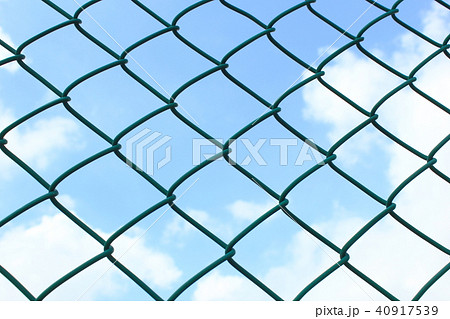 wire fence on sky background 40917539