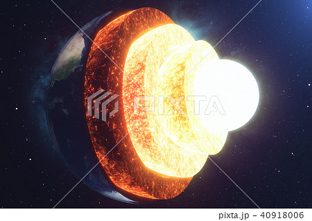 Structure core Earth. Structure layers of the earth. The structure of the earth's crust. Earth cross 40918006