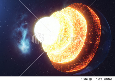 Structure core Earth. Structure layers of the earth. The structure of the earth's crust. Earth cross 40918008
