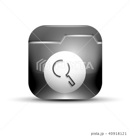 Search magnifyier web button, magnify icon. Modern magnifying glass sign, web site design or mobile 40918121