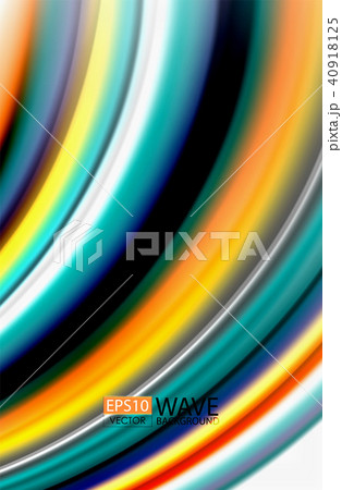 Rainbow color waves, vector blurred abstract background 40918125