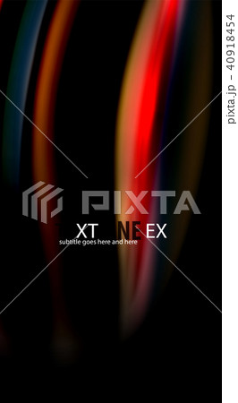 Abstract wave lines fluid rainbow style color stripes on black background. Artistic illustration for 40918454