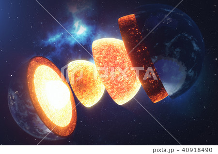 Structure core Earth. Structure layers of the earth. The structure of the earth's crust. Earth cross 40918490