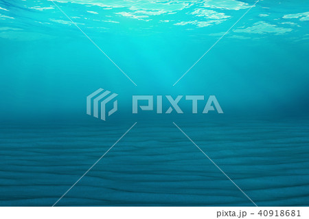 Underwater blue background in sea, ocean, with volume light. 3d rendering Underwater blue background in sea, ocean, with volume light. 3d rendering 40918681