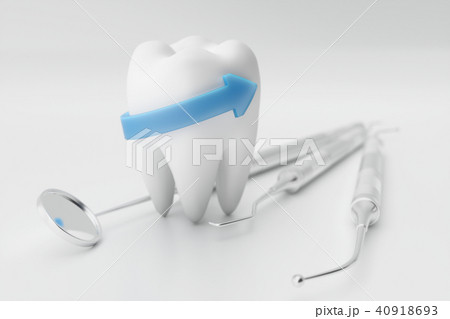 3d rendering tooth with dentist pick. Dental, medicine and health concept. Oral dental hygiene, Oral 3d rendering tooth with dentist pick. Dental, medicine and health concept. Oral dental hygiene, Oral 40918693