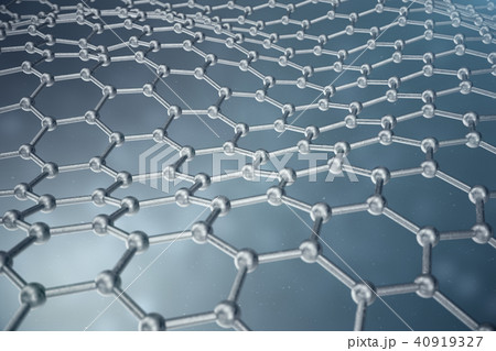 3d rendering abstract nanotechnology hexagonal geometric form close-up, concept graphene atomic 40919327