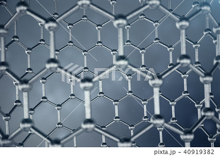 3d rendering structure of the graphene tube, abstract nanotechnology hexagonal geometric form close 3d rendering structure of the graphene tube, abstract nanotechnology hexagonal geometric form close 40919382
