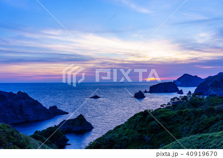 (静岡県)奥石廊崎 ヒリゾの海岸線 夕景 (静岡県)奥石廊崎 ヒリゾの海岸線 夕景 40919670