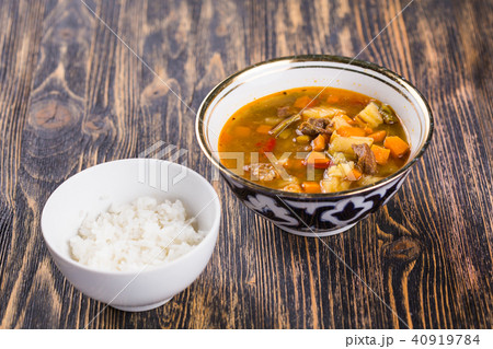 Traditional asian noodle lagman Traditional asian noodle lagman 40919784