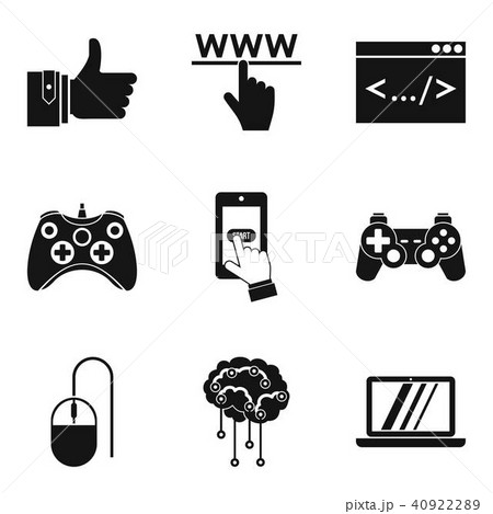 Skilled specialist icons set, simple style 40922289