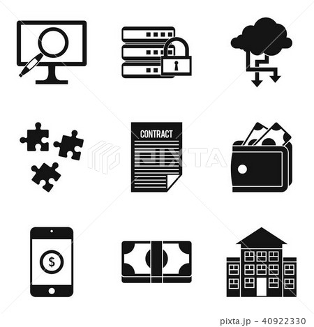 Computer expert icons set, simple style 40922330