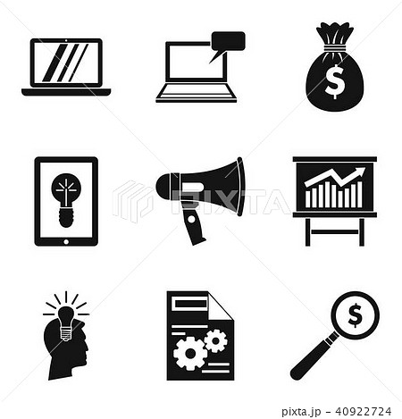 Mobile use icons set, simple style Mobile use icons set, simple style 40922724