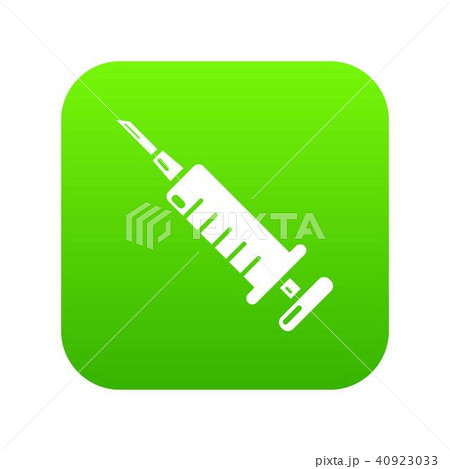 Syringe icon green vector 40923033