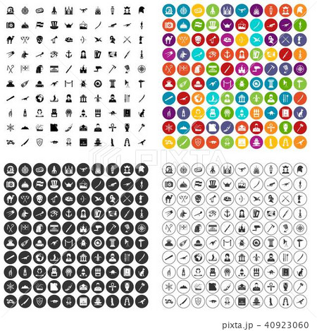 100 exhibition icons set vector variant 100 exhibition icons set vector variant 40923060