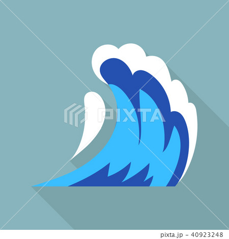 Standing wave icon, flat style 40923248