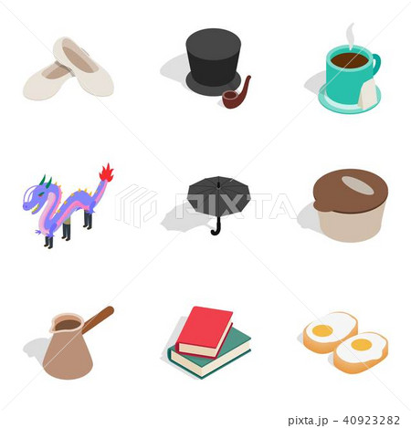 Overall health icons set, isometric style Overall health icons set, isometric style 40923282