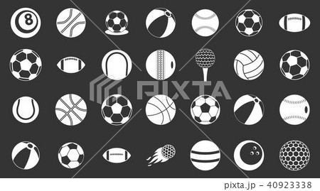 Ball icon set grey vector Ball icon set grey vector 40923338