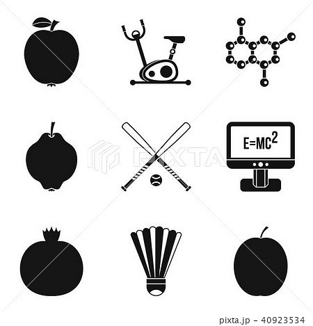 Personally icons set, simple style 40923534