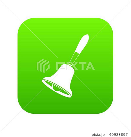 Bell icon digital green 40923897