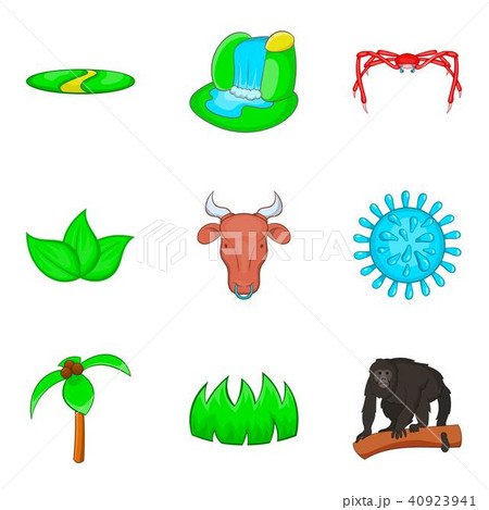 Prey icons set, cartoon style 40923941