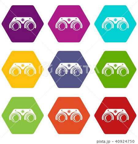 Medical glasses icons set 9 vector Medical glasses icons set 9 vector 40924750