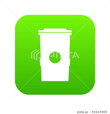 Trash can icon digital green Trash can icon digital green 40924900