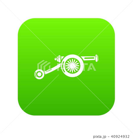 Siege gun icon green vector 40924932