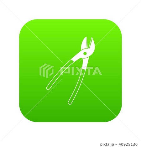 Metal shears icon digital green Metal shears icon digital green 40925130