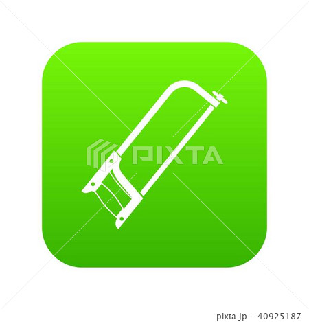 Hacksaw icon digital green Hacksaw icon digital green 40925187